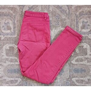 Prana Red Denim Jeans Women's 8 29" Pants Preppy Fun Colorful